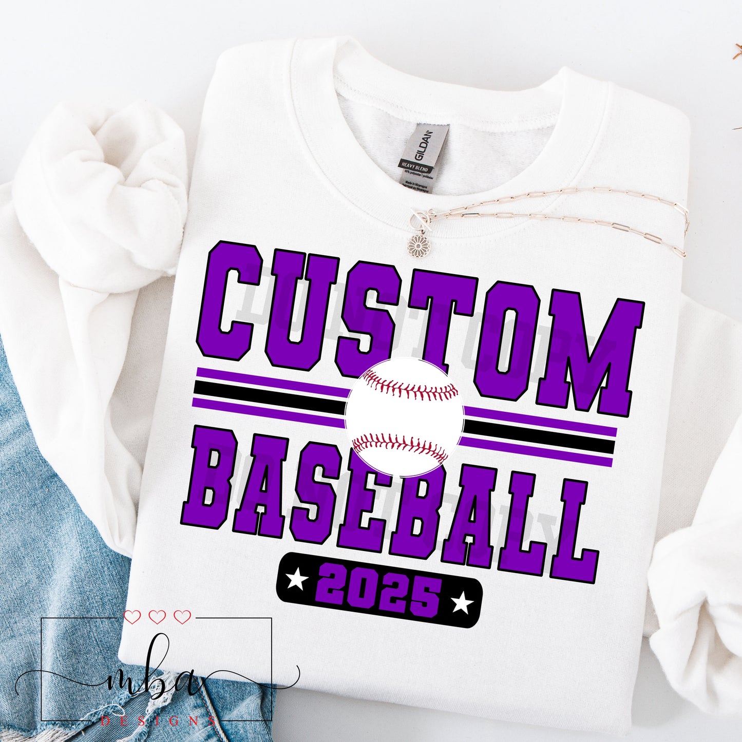Custom Team Name and Color Baseball 2025
