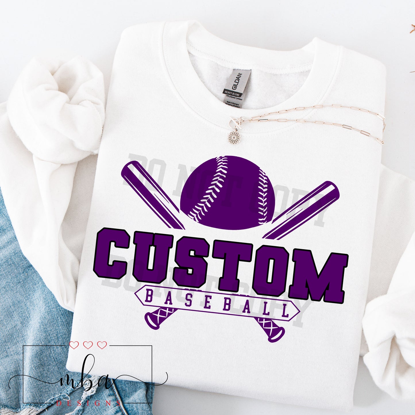 Custom Team Name and Color Baseball DOUBLE BAT