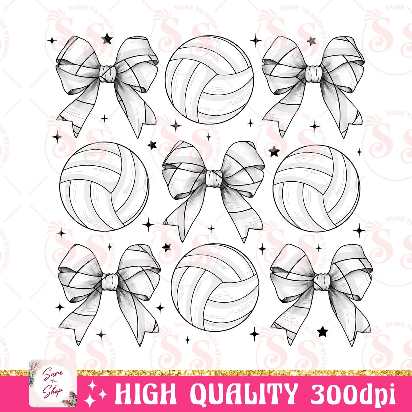 VOLLEYBALL BOW COLLAGE