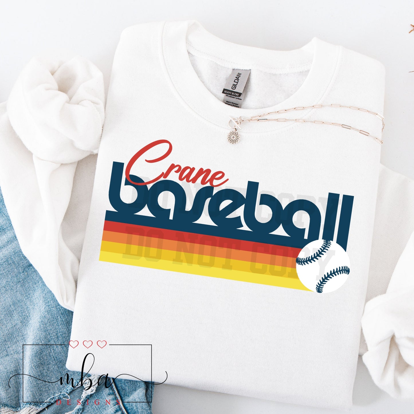 Custom Team Name and Color RETRO Baseball
