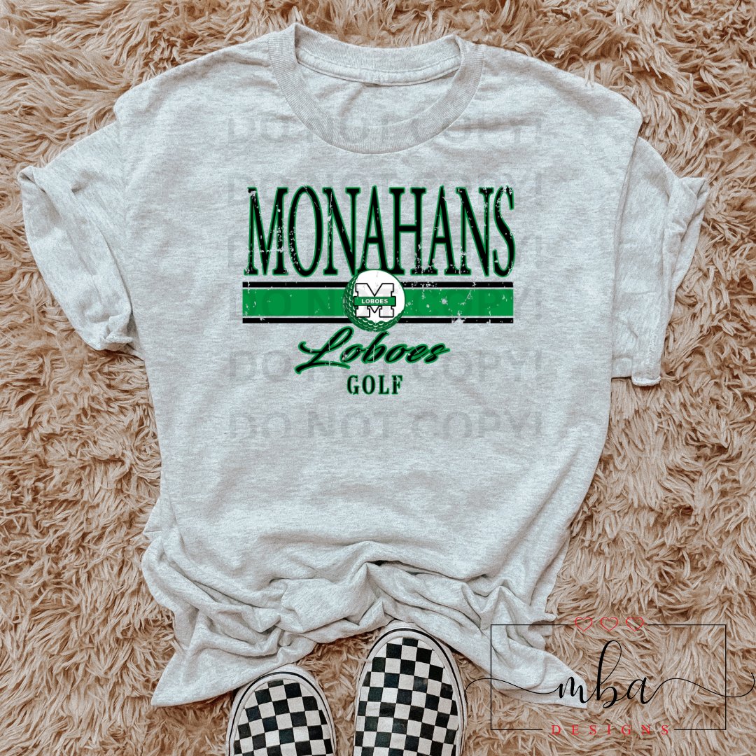 Custom Team GOLF Distressed Logo