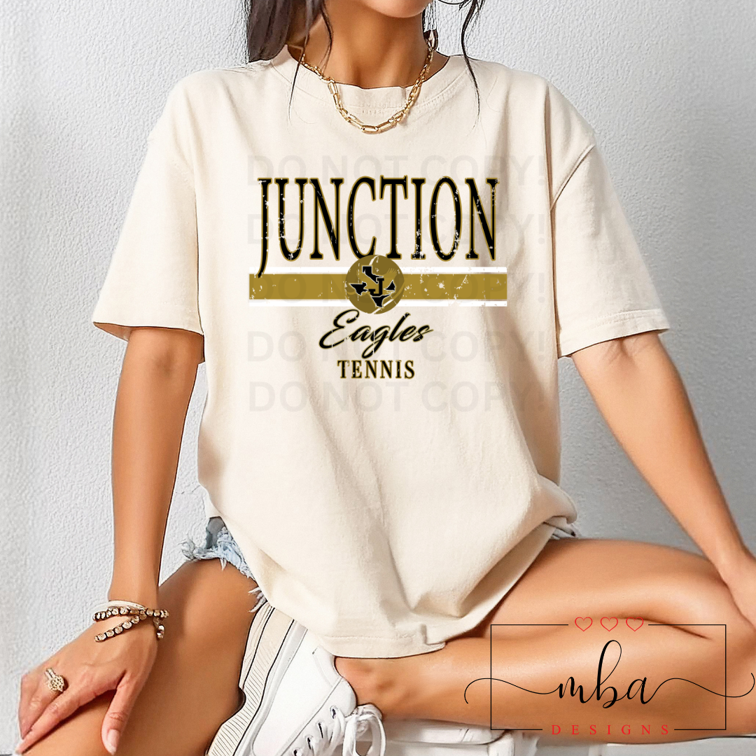 Custom Team TENNIS Distressed Logo