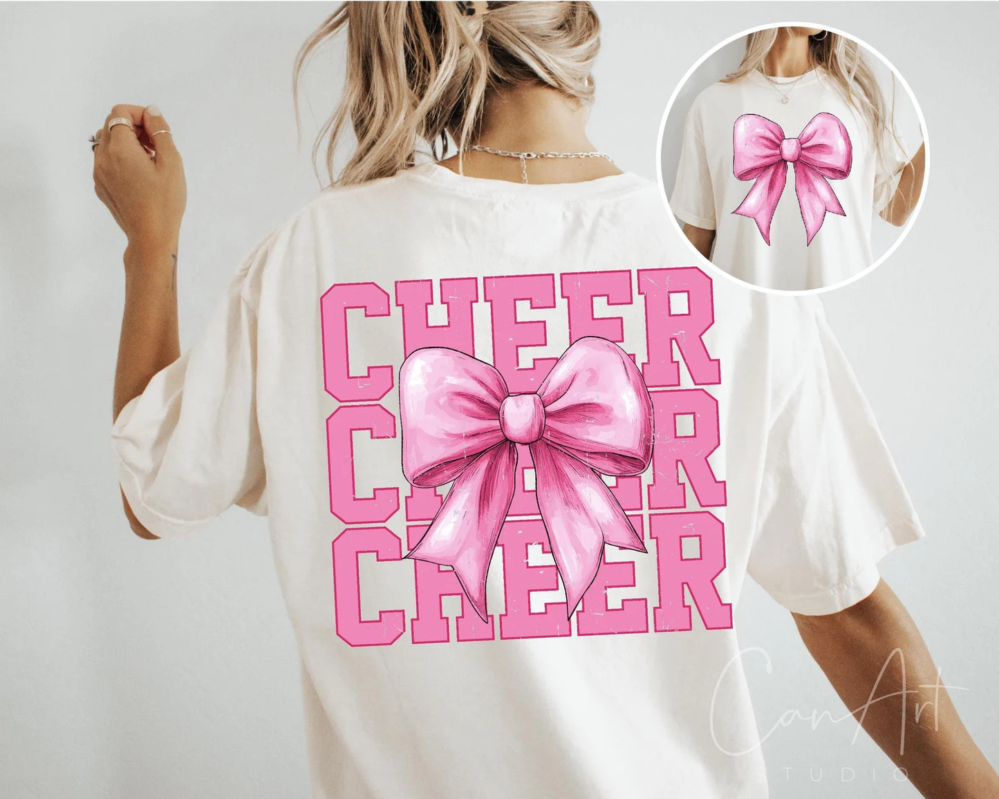 CHEER PINK BOW