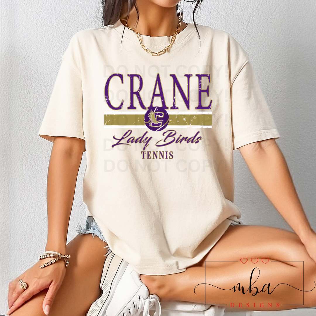 Custom Team TENNIS Distressed Logo
