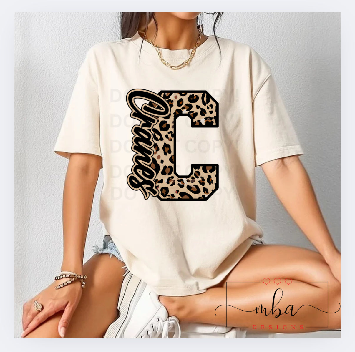Custom Team Brown Leopard Mascot