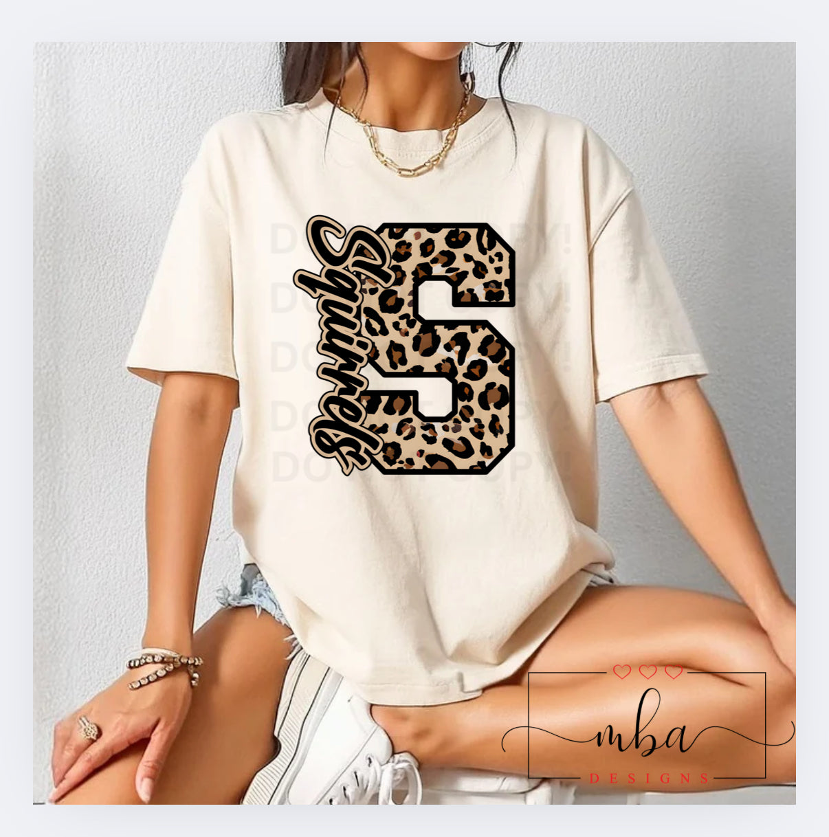 Custom Team Brown Leopard Mascot