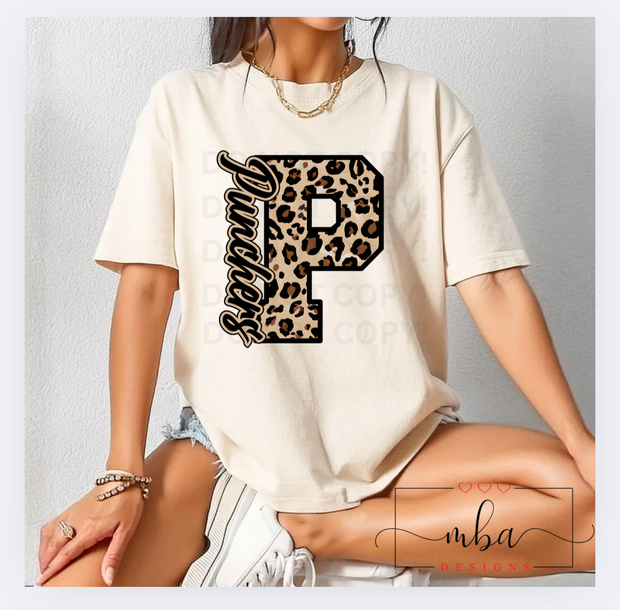 Custom Team Brown Leopard Mascot