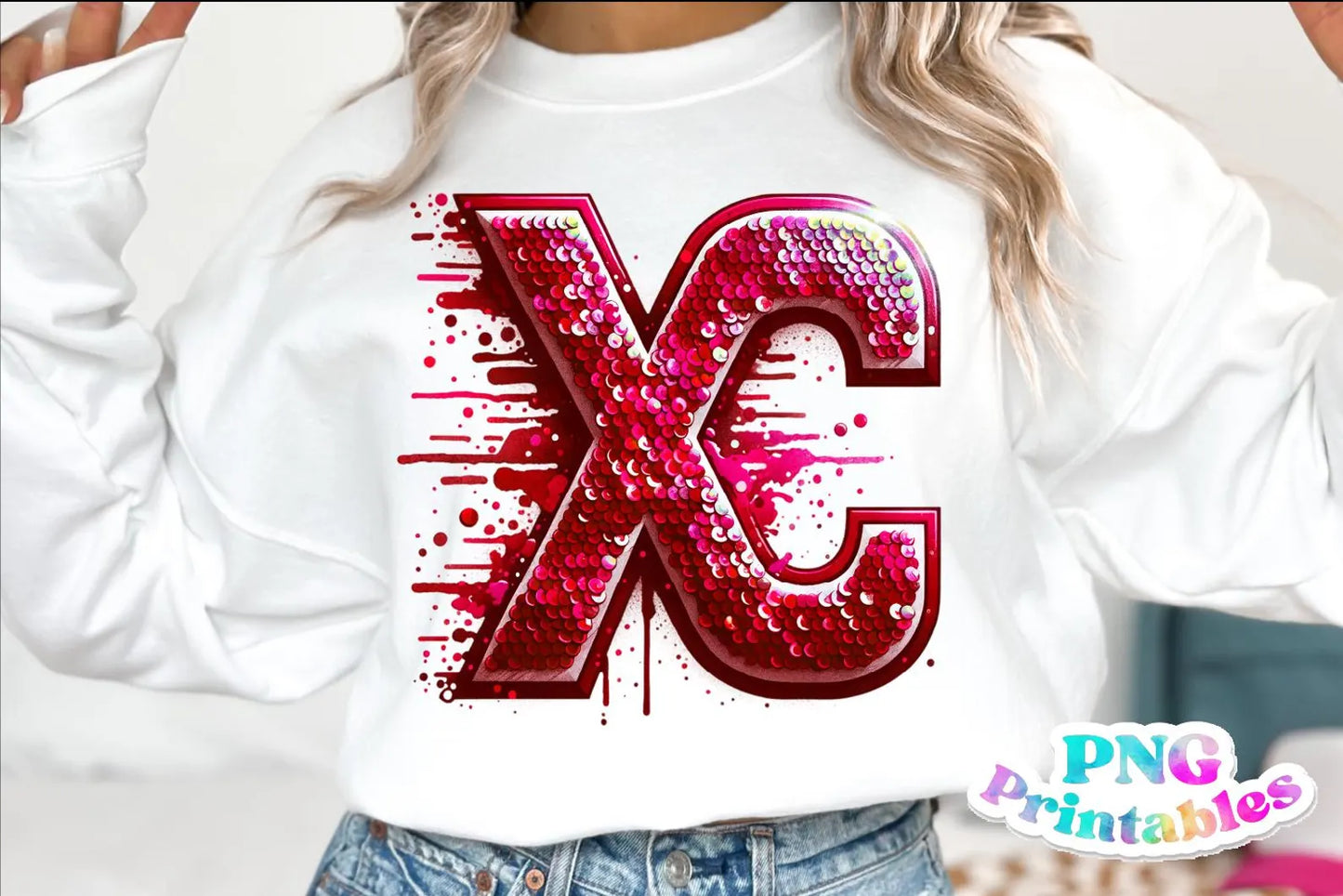 PRINTED SEQUIN CROSS COUNTRY (FAUX SEQUIN)