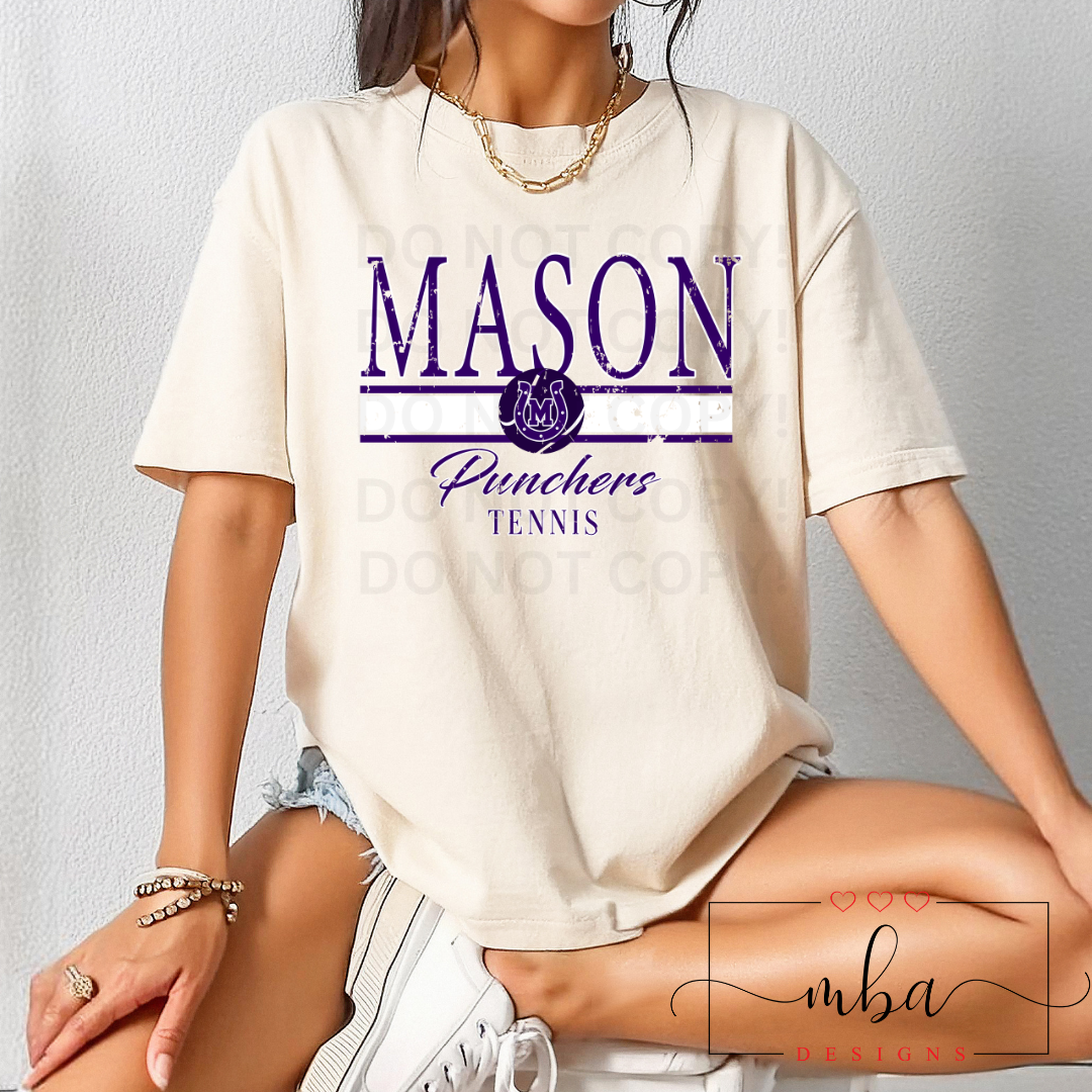 Custom Team TENNIS Distressed Logo