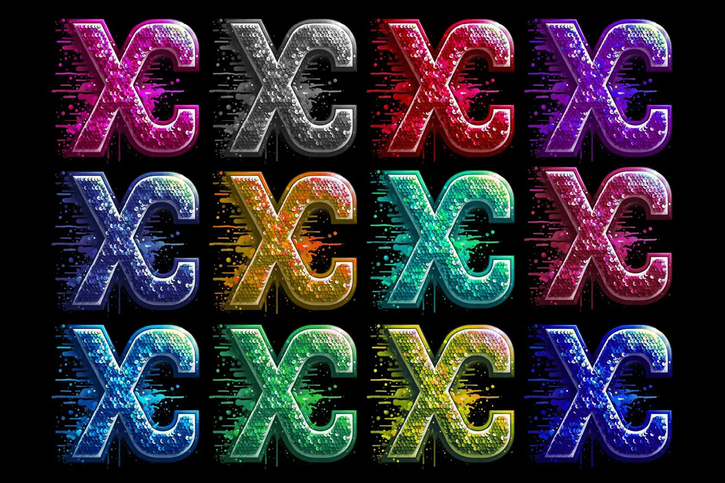 PRINTED SEQUIN CROSS COUNTRY (FAUX SEQUIN)