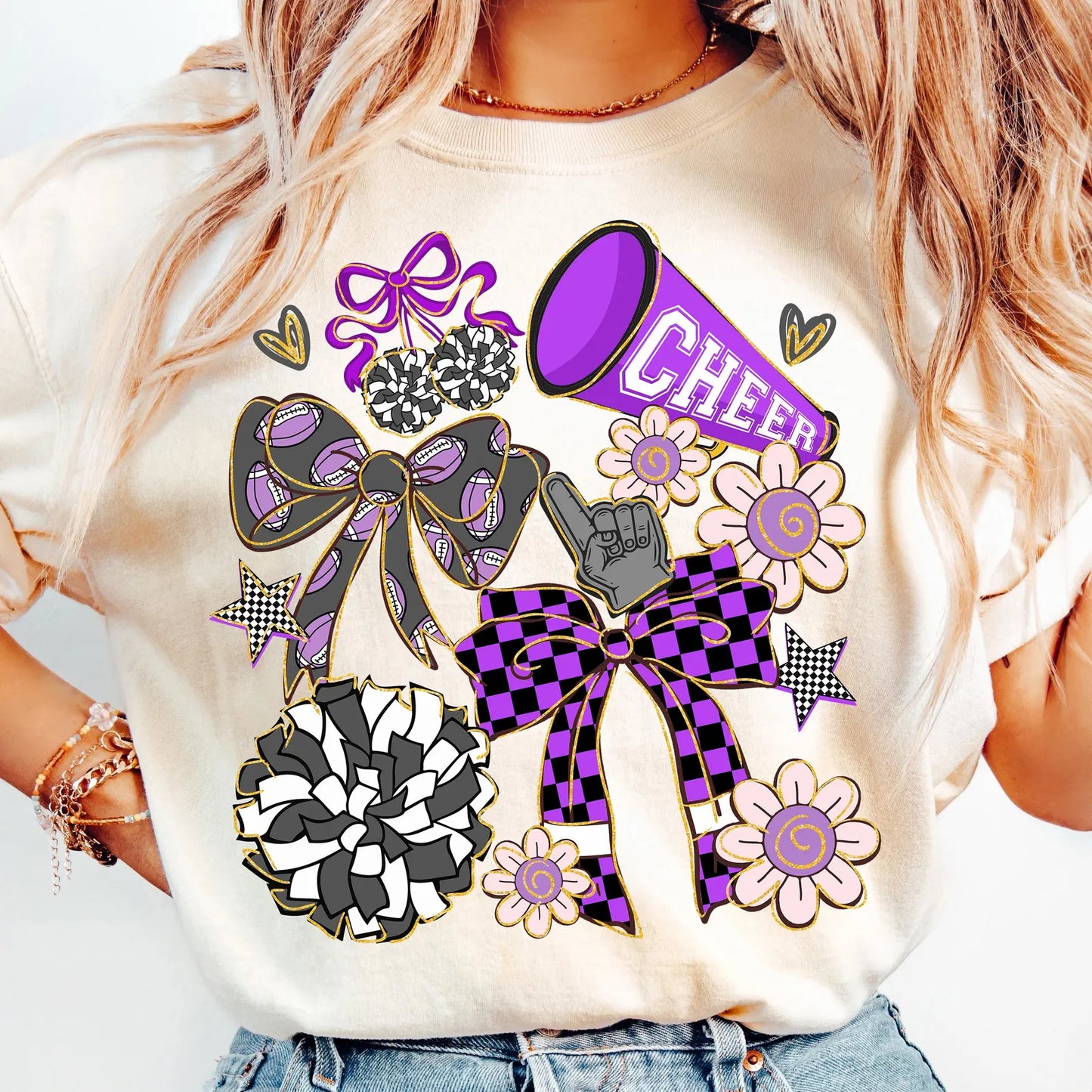 CHEER DAISY COLLAGE PURPLE