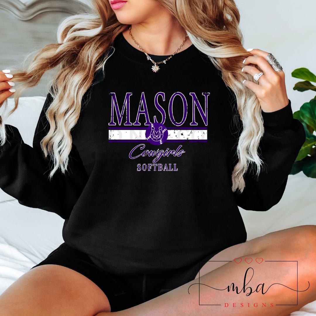 Custom Team SOFTBALL Distressed Logo