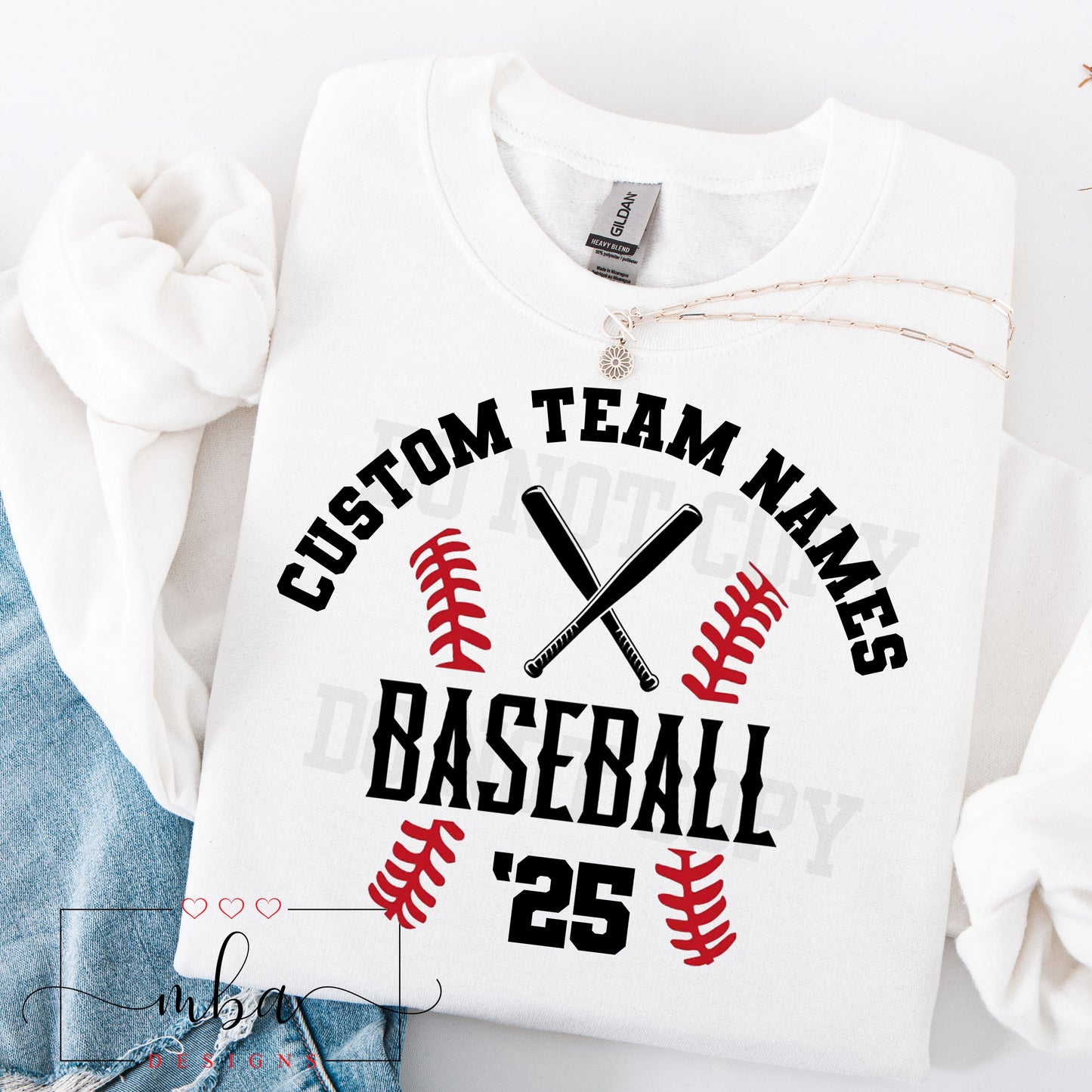 Custom Team Name and Color Baseball Stitch