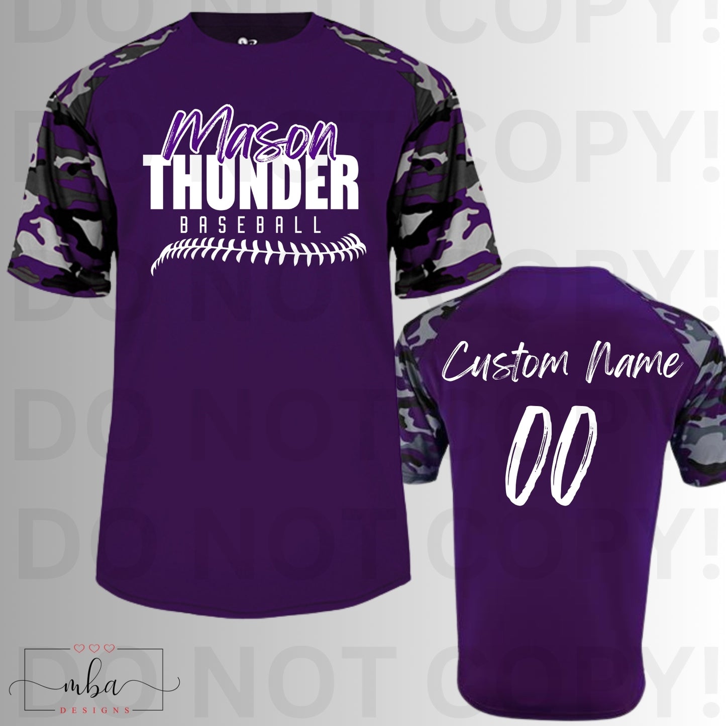 CAMO PERFORMANCE TEE- Mason Thunder Baseball