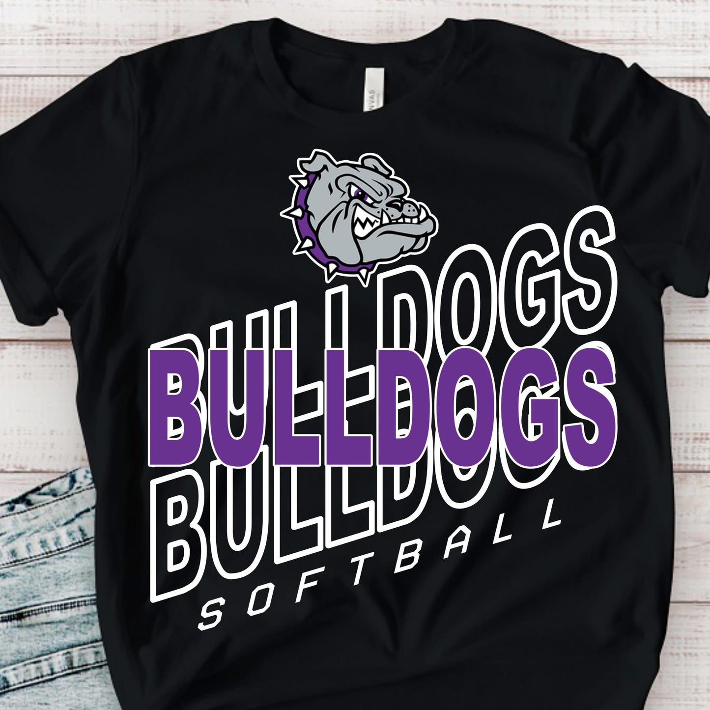 Custom Team Stacked SOFTBALL