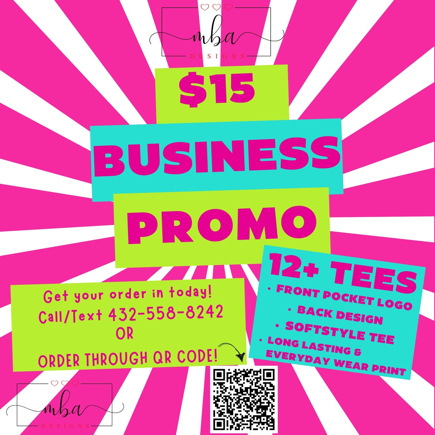BULK Custom Business Logo Tees Promotion