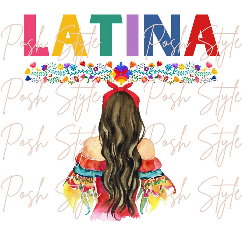 Latina Mexican Embroidered Dress