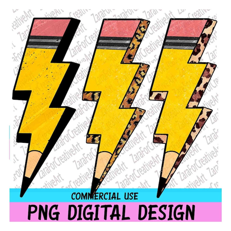 Pencil Lightning Bolt