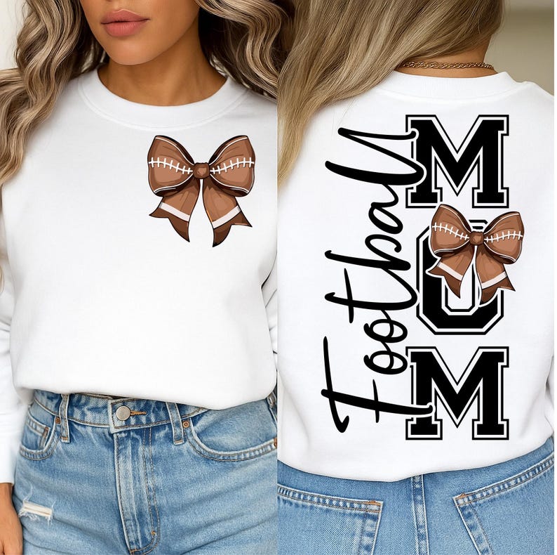 Coquette Bow Pocket / Football Mom Back