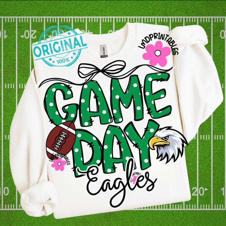 GameDay Eagles Coquette Bow