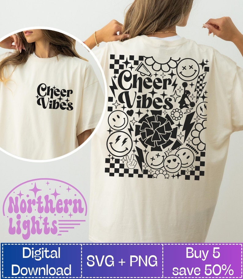 Cheer Vibes Black/White