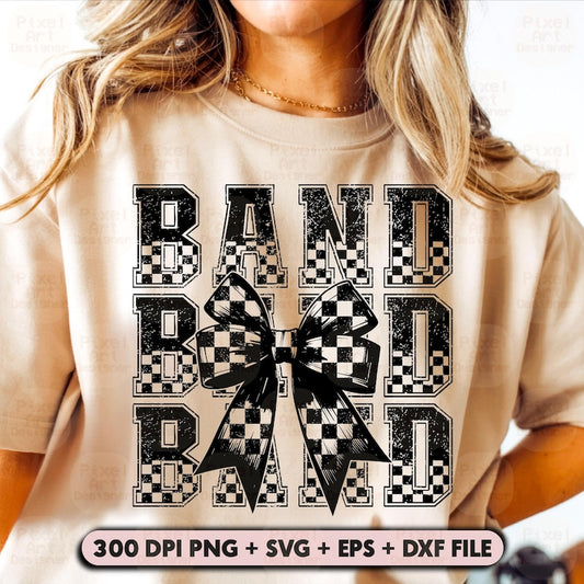 Band Checkered Bow