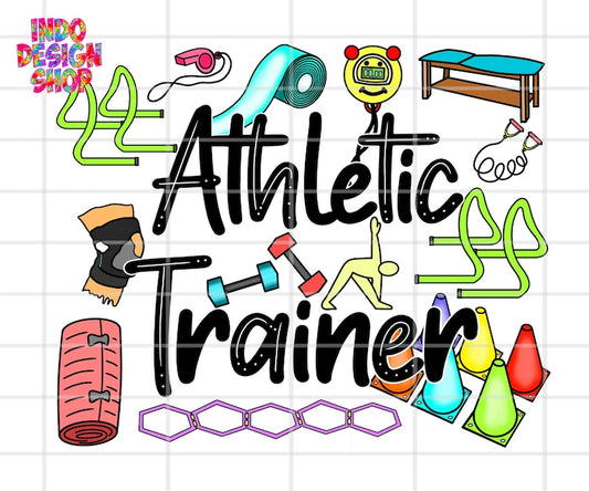 Athletic Trainer cones and knee brace