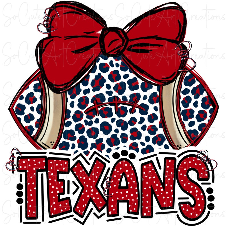 Texans Leopard Print Football