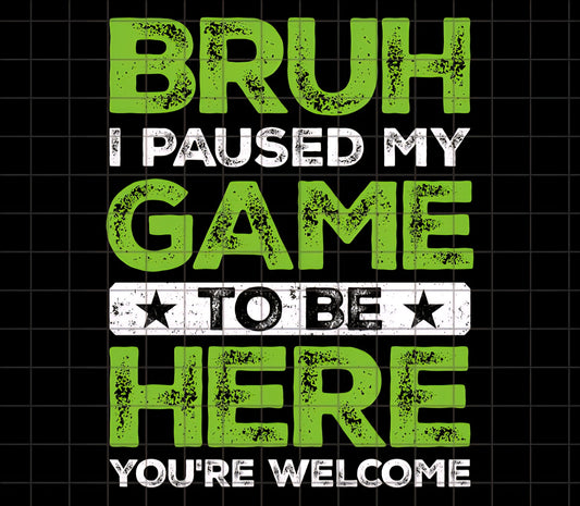 Bruh I Paused My Game