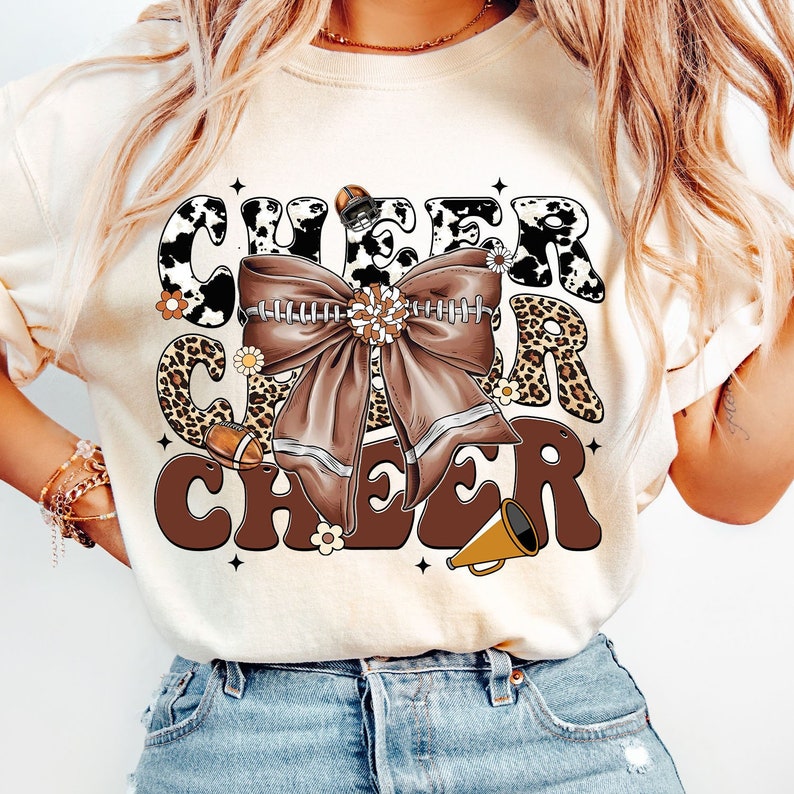 Cheer Repeat Cow/Cheetah/Brown Print