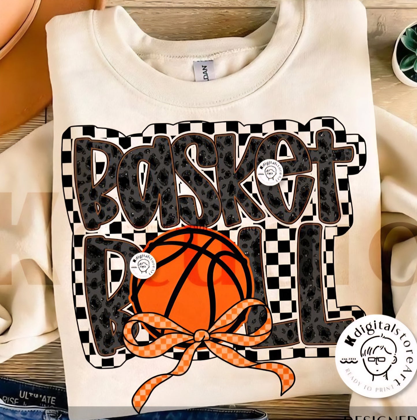 Basketball Checkered border
