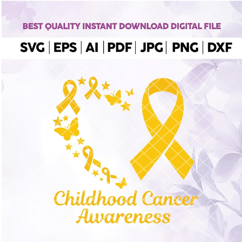 Childhood Cancer Awareness Bows and Butterflies