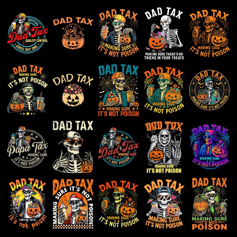 Halloween Dad Tax Collage