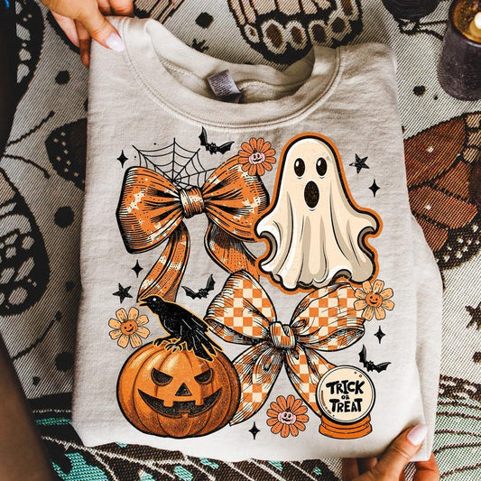 Vintage Halloween Ghost Coquette Bows