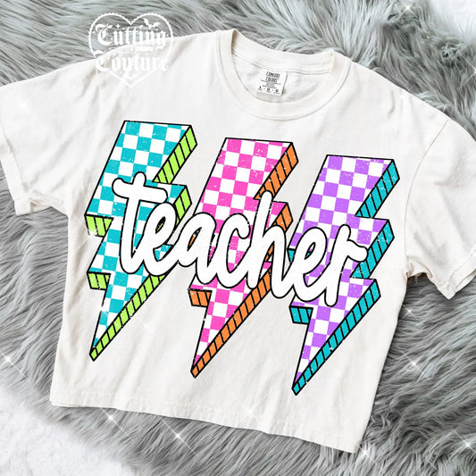 TEACHER CHECKERED BOLT