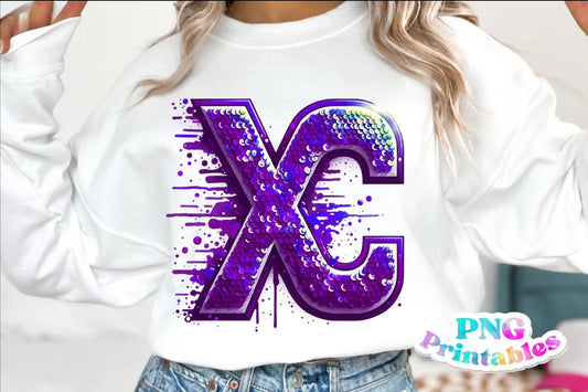 PRINTED SEQUIN CROSS COUNTRY (FAUX SEQUIN)