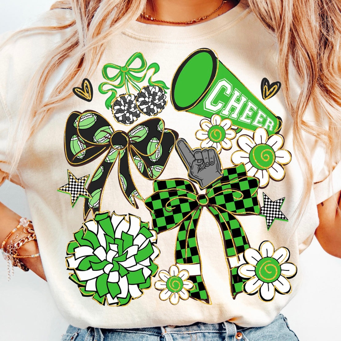 CHEER DAISY COLLAGE GREEN