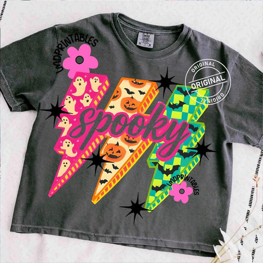 Neon Spooky Halloween Bolts