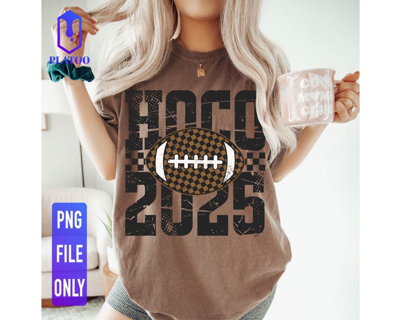 Hoco 2025 Brown Checkered Football