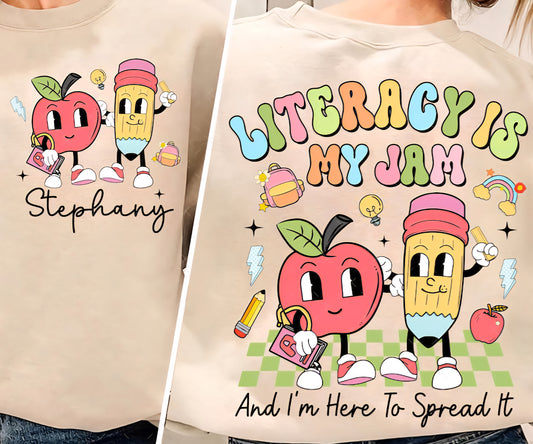Literacy Apple and Pencil