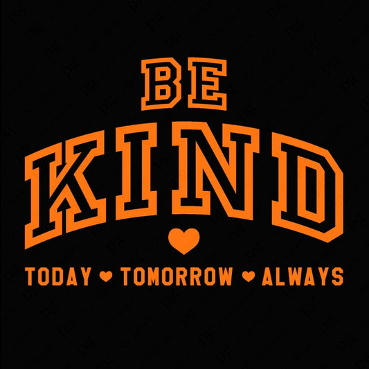 Be Kind Orange Letters