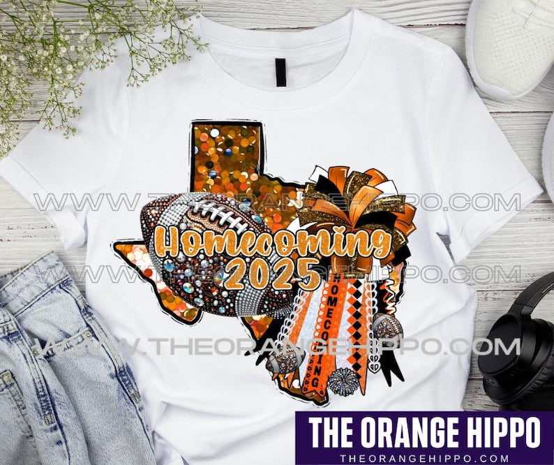 Texas HOMECOMING 2025 Orange and black