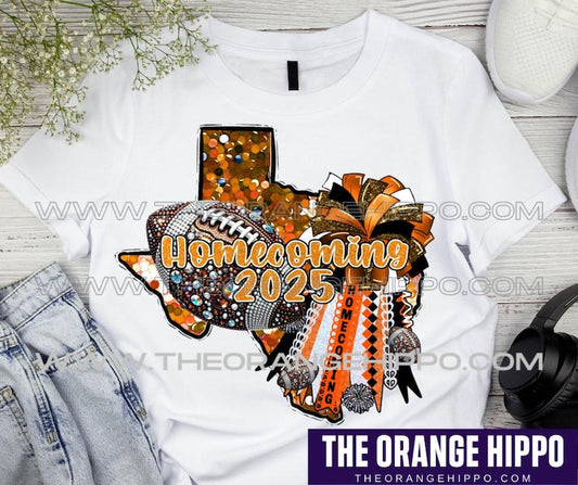 Texas HOMECOMING 2025 Orange and black