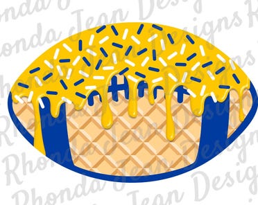 Football Drip Yellow/Blue