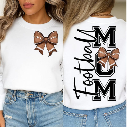 Coquette Bow Pocket / Football Mom Back
