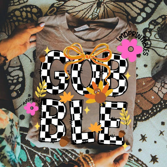 Gobble Checkered Print