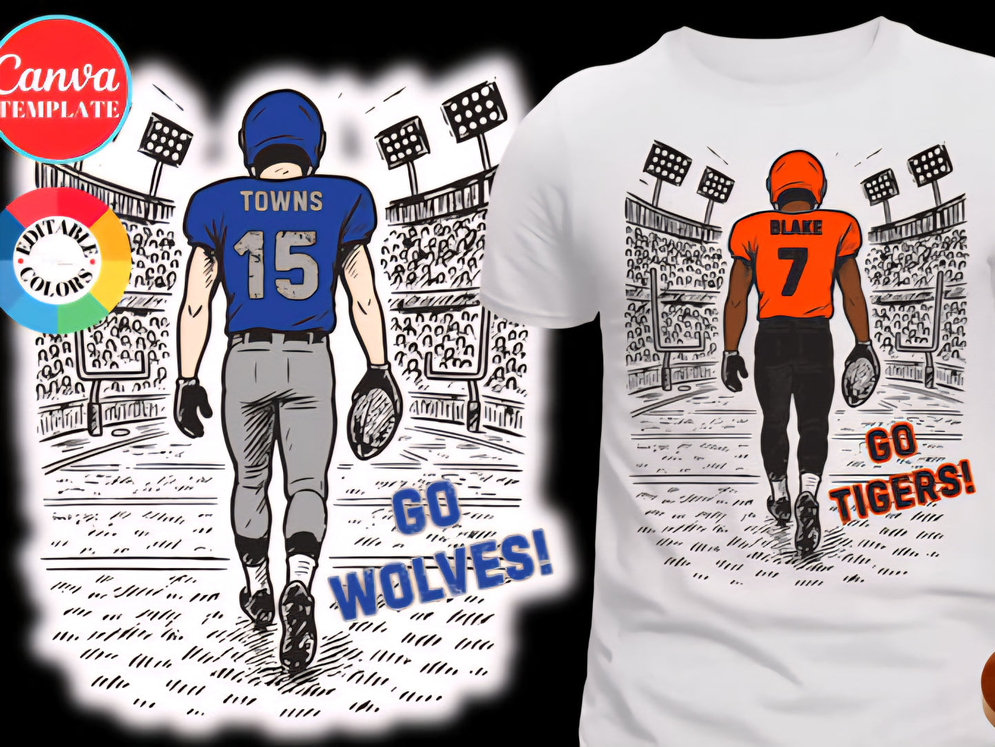 Custom Stadium Football player