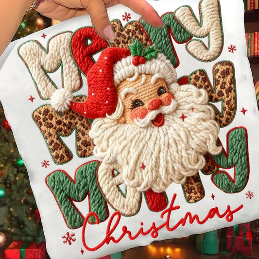 Leopard Merry Christmas Santa