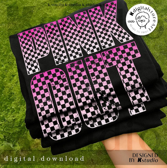 Pink Out Checkered Print