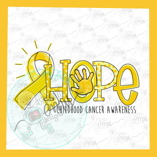Hope with handprint on O